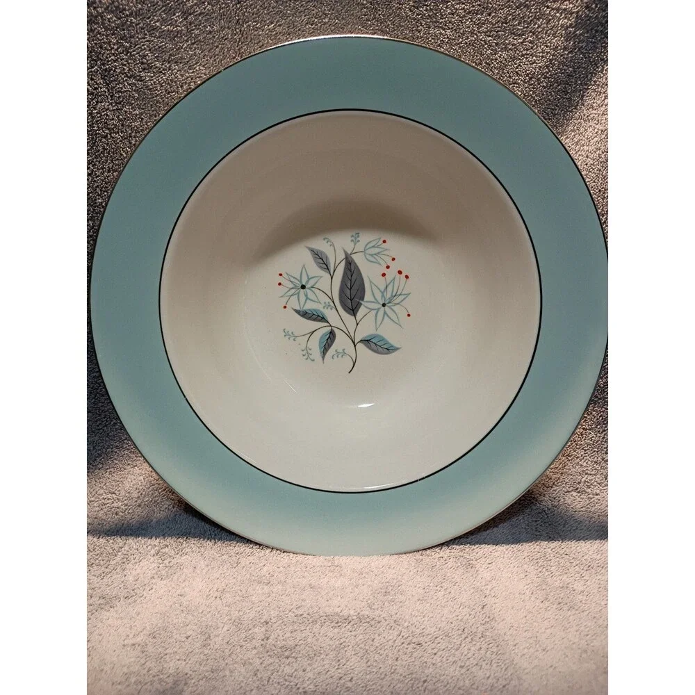 Homer Laughlin Eggshell Cavalier Dianne Rimmed Soup Fruit Dessert Bowls Set of 4